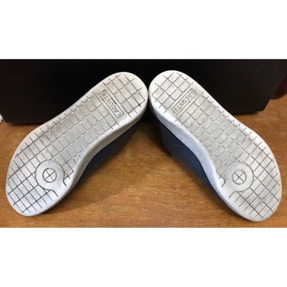 Lacoste Size 4 Blue Alligator Logo Straps Boys Shoes Sneakers Hook & loop EUC - Picture 7 of 9